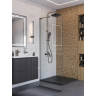 Душевая перегородка BELBAGNO UNO-L-1-TB-80-C-GM 800x2000 мм Оружейная сталь