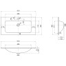 Стеклянная раковина BELBAGNO BB910/465-LV-VTR-BL
