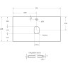 Столешница из керамогранита BELBAGNO KEP-90-GRN Granito 916х468