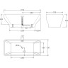 Ванна акриловая без перелива BELBAGNO BB73-1700-W0